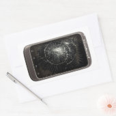 Gebroken mobiele telefoon rechthoekige sticker (Envelop)
