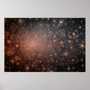 Gebroken Nevel Kosmisch Web Gloeit Poster
