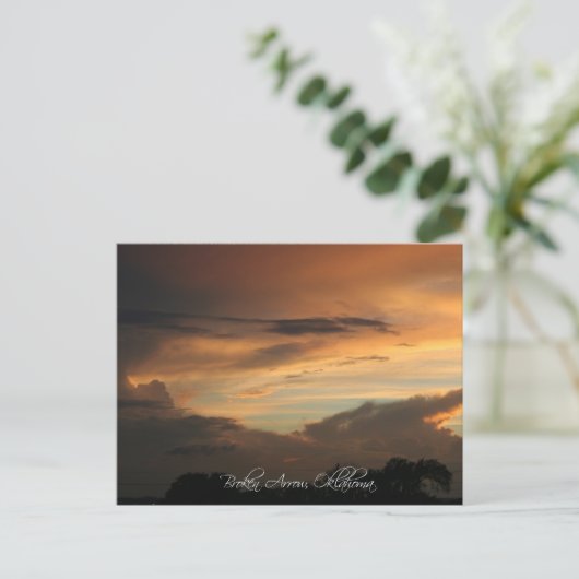 Gebroken Pijl, O.K. zonsondergang Briefkaart (Staand voorkant)
