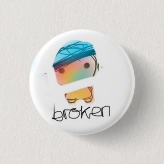 gebroken ronde button 3,2 cm (Voorkant)