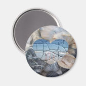 Gebroken schelpen magneet (Voorkant / Achterkant)