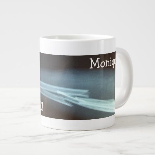 Gebroken spaakbeen en ellepijl "Pauze tijd" Extra Grote Beker (Voorkant rechts)