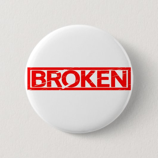 Gebroken Stempel Ronde Button 5,7 Cm (Voorkant)
