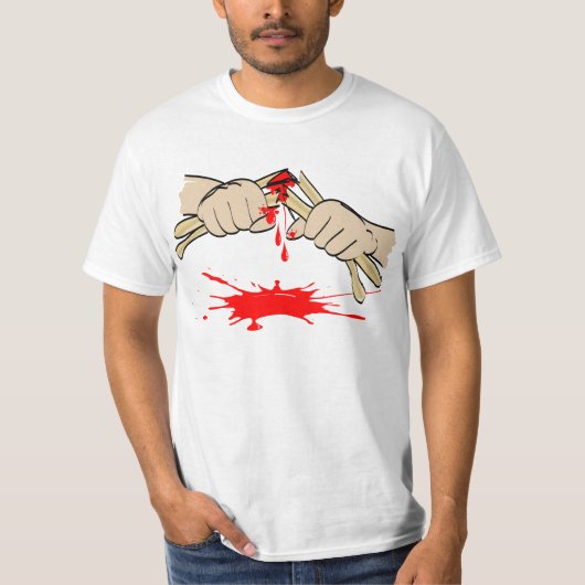 Gebroken stokjes t-shirt (Voorkant)