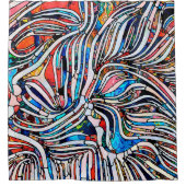 Gebroken texturen. Eenheid van Glas in lood. Ab Douchegordijn (Voorkant)