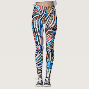 Gebroken texturen: Glas in lood Unity Leggings