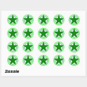 Gebroken Twee Cirkel Star 15 Ronde Sticker (Vel)