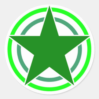 Gebroken Twee Cirkel Star 15 Ronde Sticker