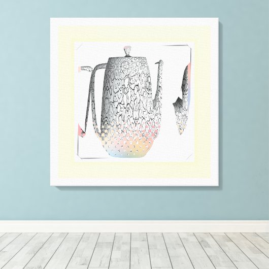 Gebroken vat canvas afdruk (Insitu (Houten vloer))