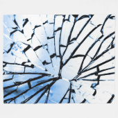 gebroken venster fleece deken (Voorkant (Horizontaal))
