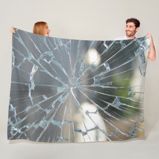 gebroken venster fleece deken (In situ)