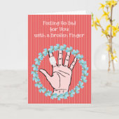 Gebroken vingers krijgen een goede Kaart met hand  (Gele Bloem)