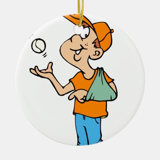 Gebroken wapenspeler keramisch ornament (Voorkant)