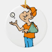 Gebroken wapenspeler keramisch ornament (Achterkant)