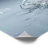 Gebroken wijnglas poster (Hoek)