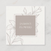 Gebroken wit en taupe | Chic Floral Label (Voorkant)