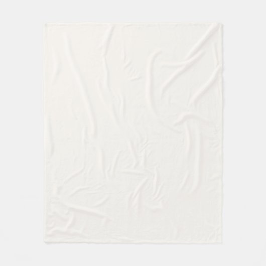 Gebroken wit, melkwit, warm wit fleece deken (Voorkant)