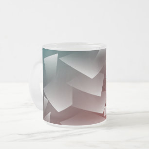 gebroken wit van blauwgroen Bourgogne Matglas Koffiemok