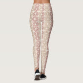 Gebroken witte geometrisch ontworpen Leggings door (Achterkant)