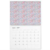 Gebroken witte gestructureerde achtergrond met sub kalender (Mar 2027)