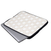Gebroken witte tumbling squares Electronics Bag Laptop Sleeve (Voorkant onderkant)