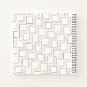 Gebroken witte tumbling squares receptenboek notitieboek (Achterkant)