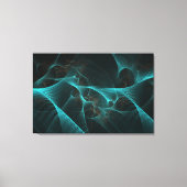 Gebroken Zijde Fractal Blauwgroen ID717 Canvas Afdruk (Voorkant)
