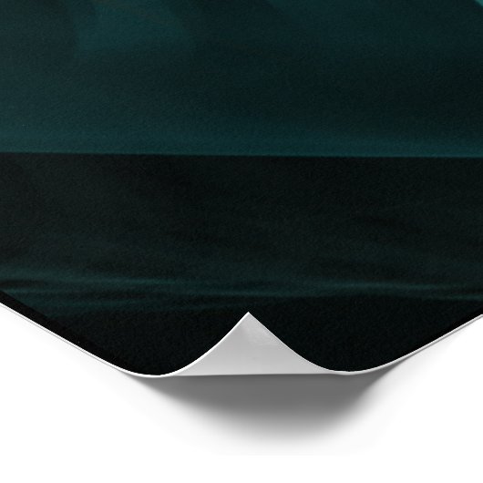 Gebroken Zijde Fractal Blauwgroen ID717 Poster (Hoek)