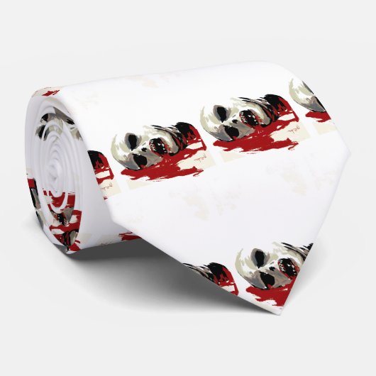 Gebroken Zombie Head STROPDAS! Stropdas (Opgerold)