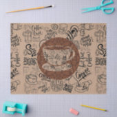 Gebrouwen Bliss Coffee Art Tissuepapier (Craft)