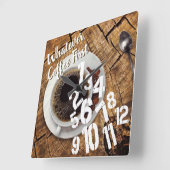 Gebrouwen Koffie eerst - wat Vierkante Klok (Hoek)