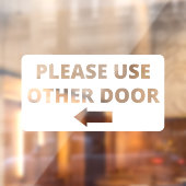 Gebruik alstublieft andere deur Storefront Decal (Vel 2)