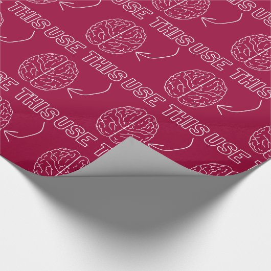 Gebruik dit brein cadeaupapier (Hoek)