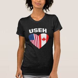 Gebruik EH Amerika Canada Vlag Grappig Amerikaans T-shirt