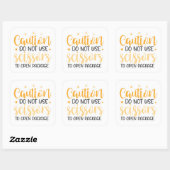 Gebruik geen schaar-sticker vierkante sticker (Vel)