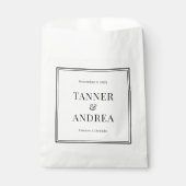 Gebruik gewoon bewerkbare kleur bruiloft gunstzakk bedankzakje (Voorkant)