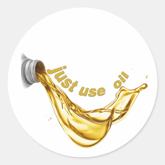 Gebruik gewoon olie ronde sticker (Voorkant)