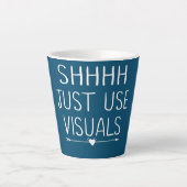 Gebruik gewoon Visuals Speciaal Onderwijsleraar Latte Mok (Voorkant)