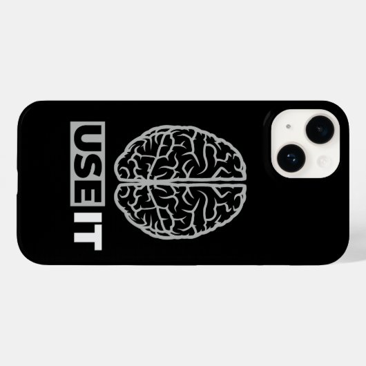 Gebruik het - Brain Design Case-Mate iPhone Case (Achterkant (horizontaal))