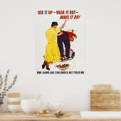 Gebruik het omhoog - Draag het uit - maak het!  WW Poster (Keuken)