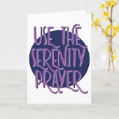 Gebruik het Serenity Prayer Recovery-slogan Kaart (Gele Bloem)