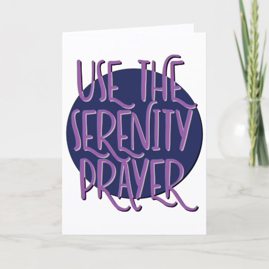 Gebruik het Serenity Prayer Recovery-slogan Kaart (Voorkant)