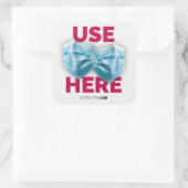 Gebruik hier masker vierkante sticker (Tas)