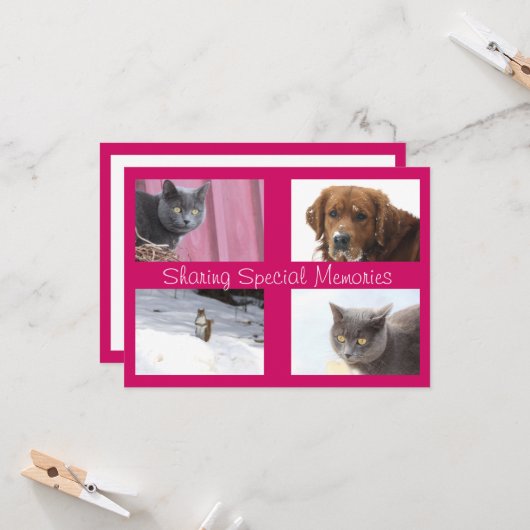 Gebruik Je Eigen Foto's Kaart (Voorkant / Achterkant in situ)