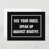 Gebruik je stem tegen het terrorisme briefkaart (Voorkant / Achterkant)