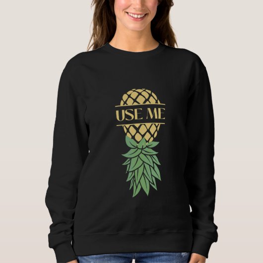 Gebruik Mij Ondersteboven Ananas Swingers Trui (Voorkant)