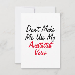Gebruik Niet Mijn Anesthesistenstem Kaart