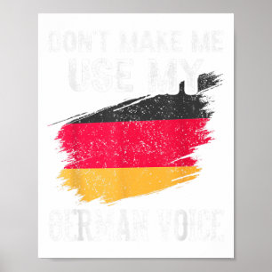 Gebruik niet mijn Duitse Stem Duitsland Docent S Poster