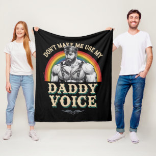 Gebruik Niet Mijn Vaderstem Gay LGBTQ Fleece Deken