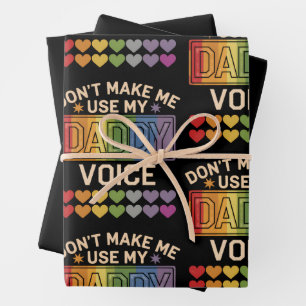 Gebruik Niet Mijn Vaderstem Gay Regenboog Inpakpapier Vel